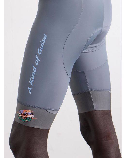 A Kind Of Guise Blue Basso Giro Alpino Logo-Print Mesh Cycling Bib Shorts for men