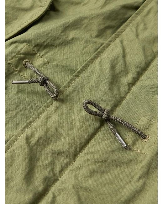 C P Company Green Metropolis Logo-appliquéd Padded Twill Hooded Parka for men
