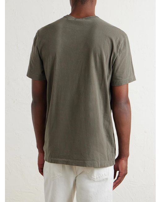James Perse Green Combed Cotton-Jersey T-Shirt for men