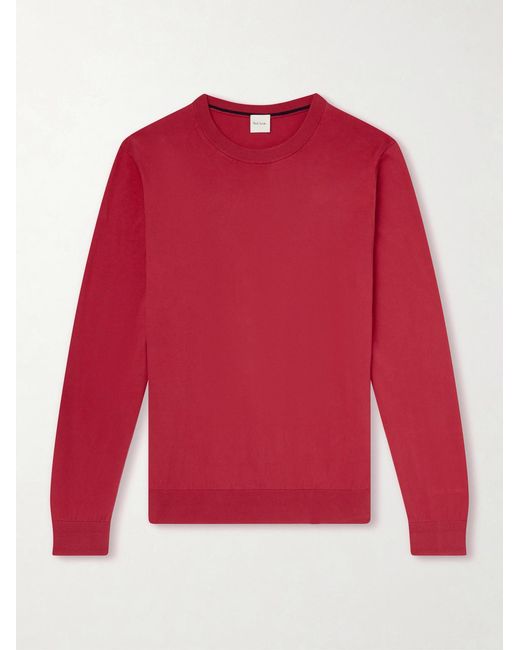 Paul Smith Red Organic Cotton Sweater for men