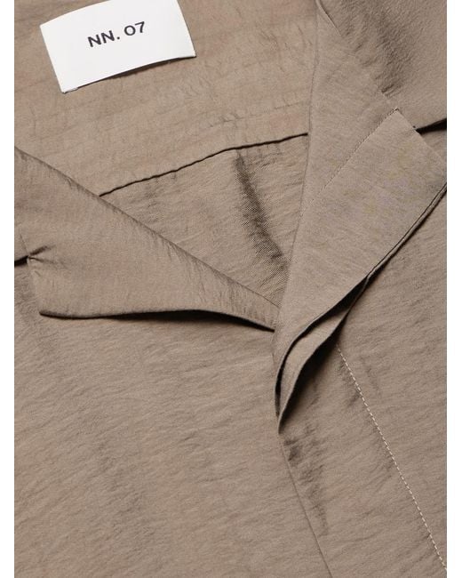 NN07 Natural Hank 5971 Camp-Collar Modal-Blend Seersucker Shirt for men