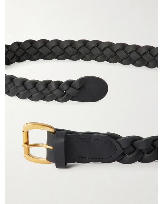 Visvim 3cm Braided Leather Belt in Black für Herren