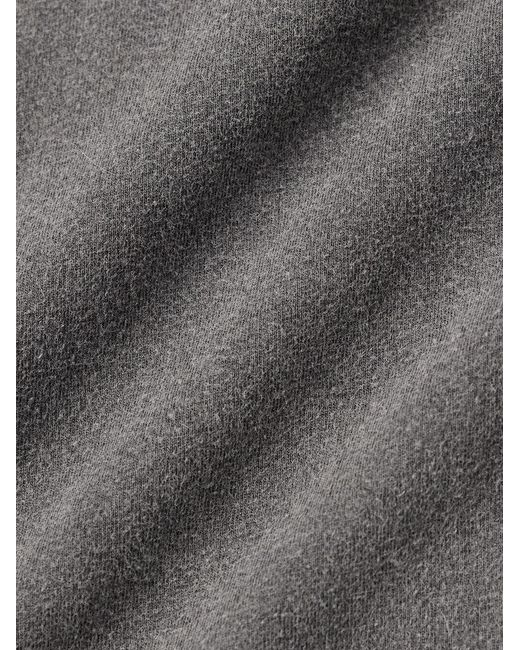 mfpen Gray New Garment-Dyed Brushed Organic Cotton-Jersey T-Shirt for men