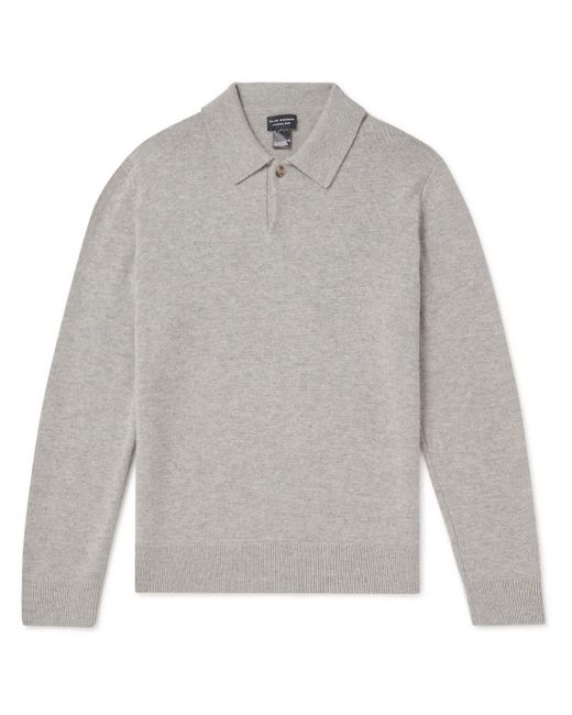 Club Monaco Gray Wool And Cashmere-blend Polo Sweater for men
