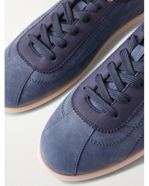 Brunello Cucinelli Blue Leather Sneakers for men