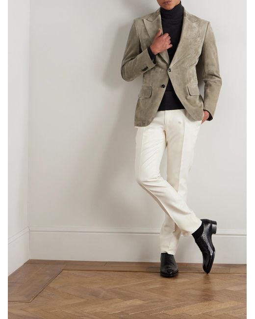 Tom Ford Natural Dyllan Suede Blazer for men