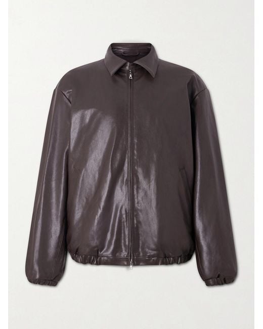 Ssstein Brown Leather Jacket for men