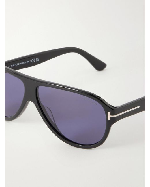 Samuele 02 Aviator-Style Acetate Sunglasses di Tom Ford in Blue da Uomo