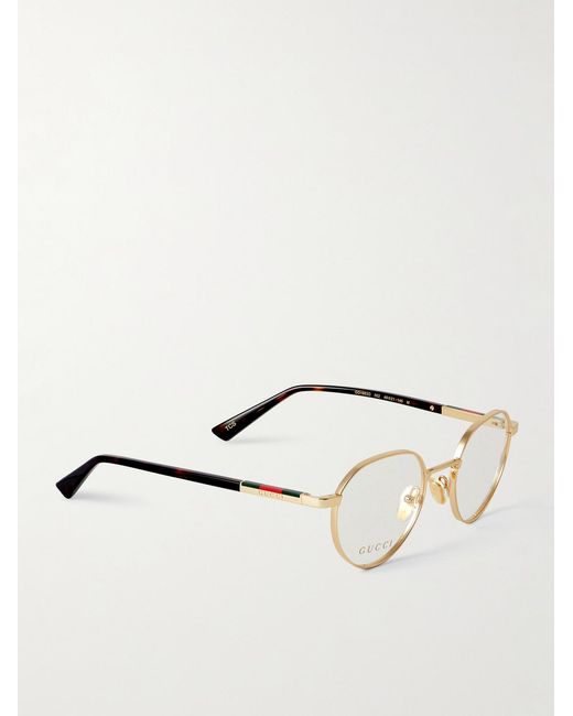 Gucci Natural Round-Frame-Tone Optical Glasses for men