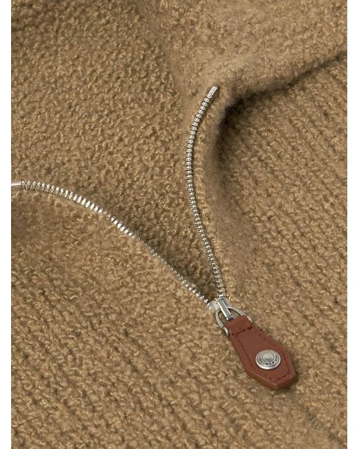 Loro Piana Natural Folecchio Cashmere And Silk-Blend Half-Zip Sweater for men