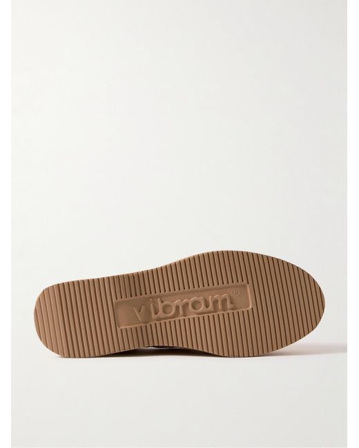Yuketen Brown Leo Woven Leather Sandals for men