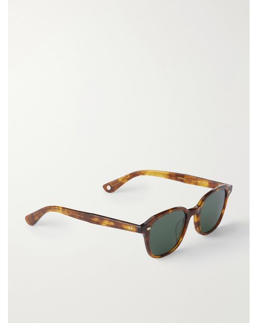 Garrett Leight Green Lachman Round-Frame Acetate Sunglasses for men