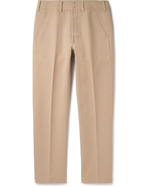 Tom Ford Natural Straight-leg Cotton-twill Trousers for men