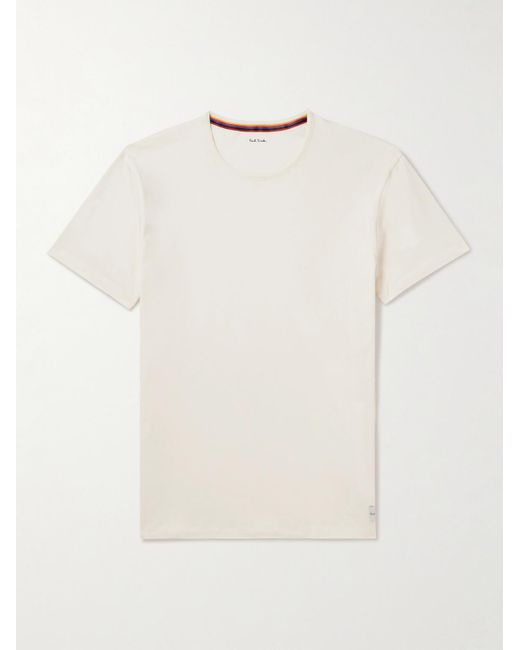 Paul Smith White Logo-appliquéd Cotton-jersey Pyjama T-shirt for men