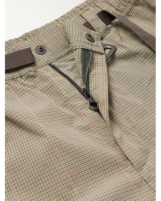 Our Legacy Natural Wander Wide-Leg Belted Prince Of Wales Cotton-Blend Cordura Trousers for men