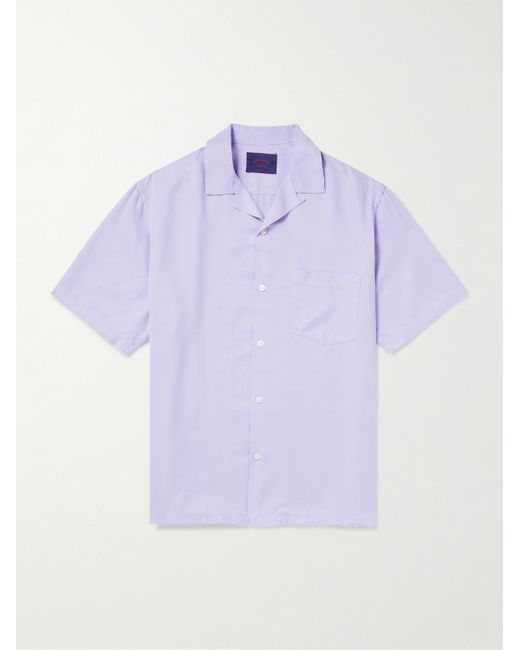 Portuguese Flannel Purple Dogtown Convertible-collar Tm Lyocell Shirt for men