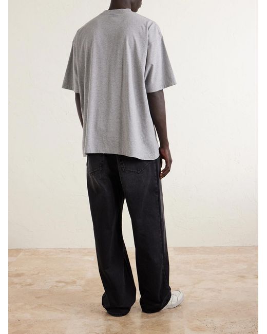 Vetements Blue Paint-splattered Distressed Straight-leg Jeans for men