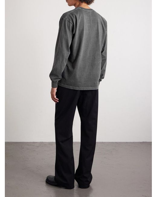 Neighborhood Gray Logo-print Pigment-dyed Cotton-jersey T-shirt for men