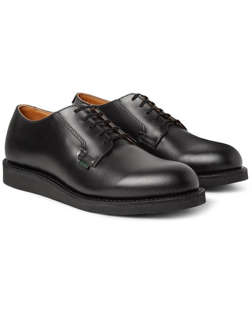 Red Wing Black Postman Leather Derby Shoes for men