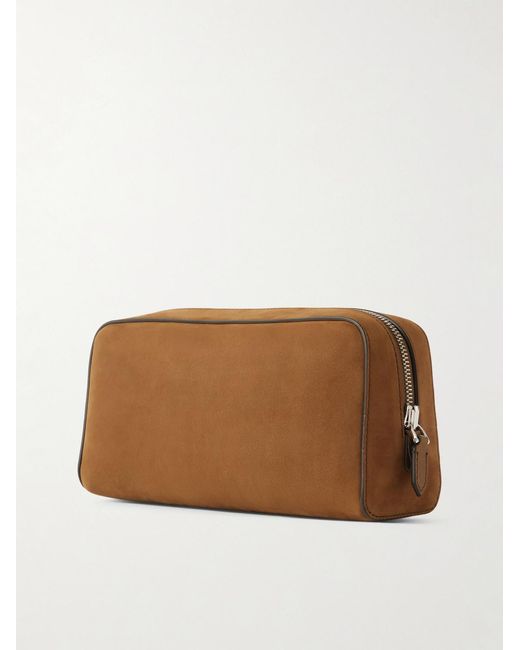 Tom Ford Brown Nubuck Washbag for men
