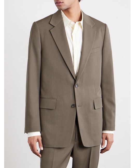 Auralee Green Wool-gabardine Blazer for men