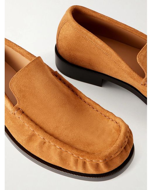 Dries Van Noten White Suede Loafers for men