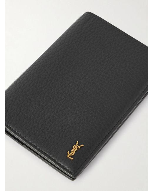 Saint Laurent Black Full-Grain Leather Billfold Wallet for men