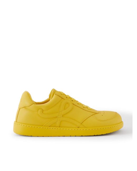Loewe Yellow Jambo Logo-Appliquéd Leather Sneakers for men