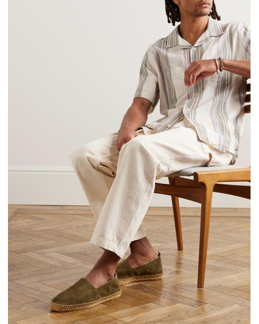 Castaner Green Pablo Suede Espadrilles for men