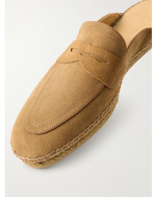 Castaner Natural Nando Suede Backless Espadrilles for men