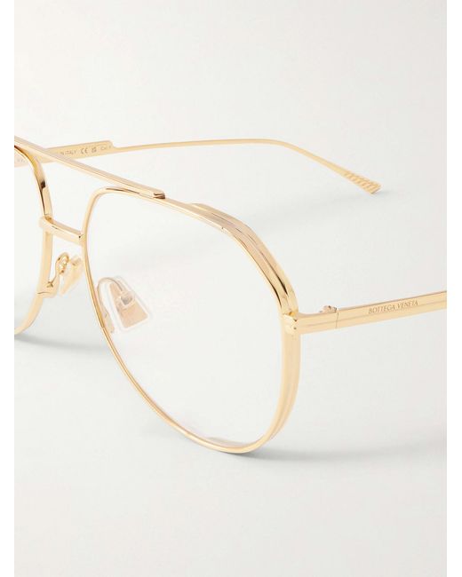 Bottega Veneta Natural Aviator-Style-Tone Glasses for men
