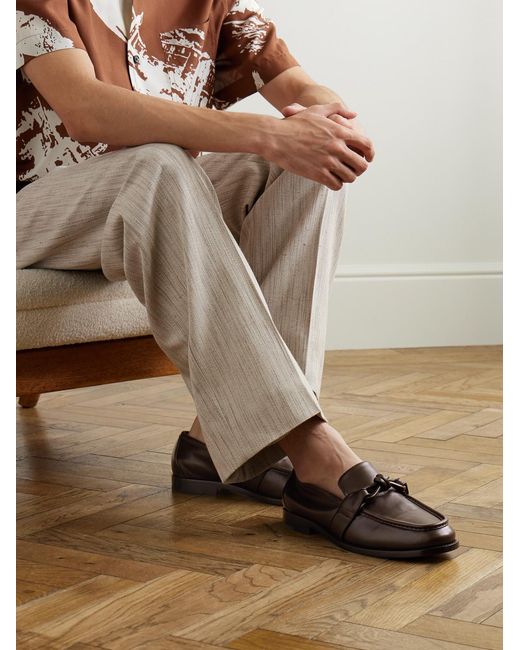 Bottega Veneta Black Astaire Knot-Detailed Leather Loafers for men