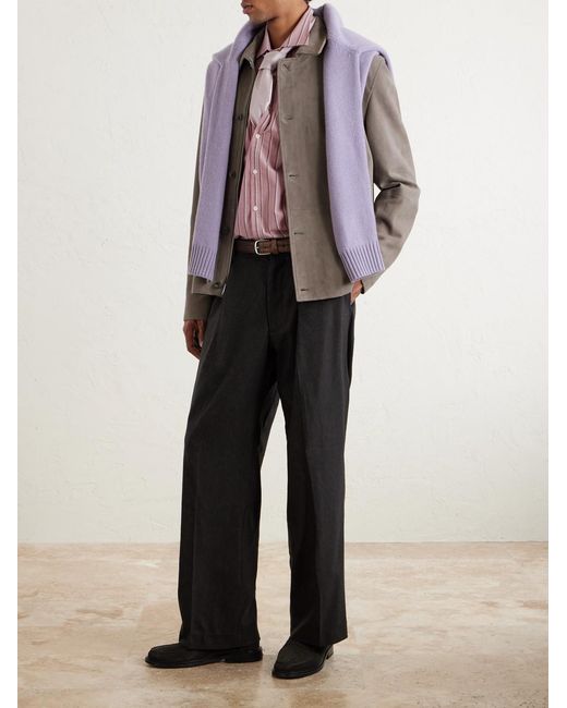 Massimo Alba Pink Genova Striped Cotton-poplin Shirt for men