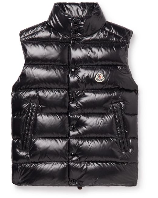 Moncler Synthetic Tibb Logo-appliquéd Quilted Shell Down Gilet in Black ...