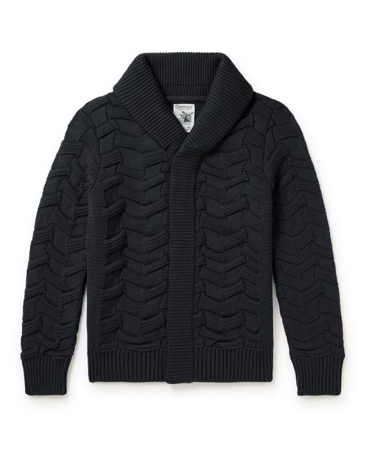 S.N.S Herning Blue Epigon-ii Cable-knit Wool Cardigan for men