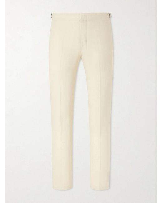 Orlebar Brown Natural Griffon Tapered Linen Trousers for men