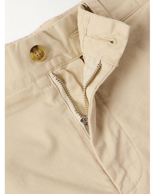 NN07 Natural Crown 1090 Straight-leg Brushed Organic Cotton-blend Twill Shorts for men