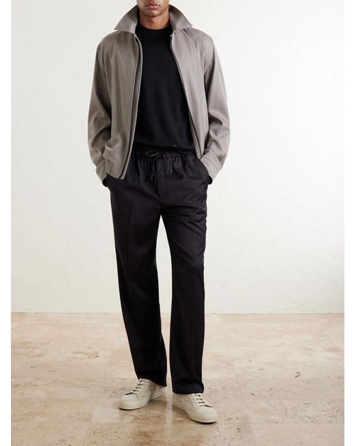 Brioni Black Cashmere And Silk-Blend T-Shirt for men