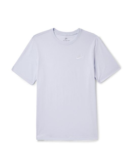 Nike White Nsw Logo-embroidered Cotton-jersey T-shirt for men
