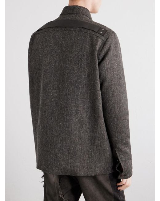 Rick Owens Gray Brad Wool And Linen-blend Jacket for men