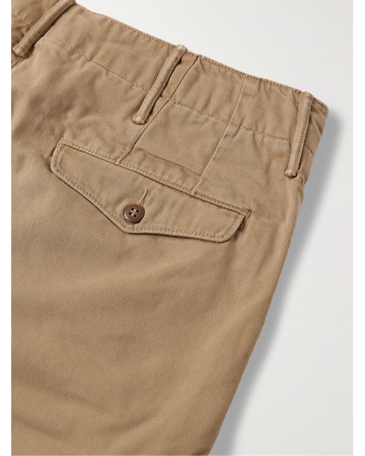 RRL Natural Officer Straight-leg Cotton Shorts for men
