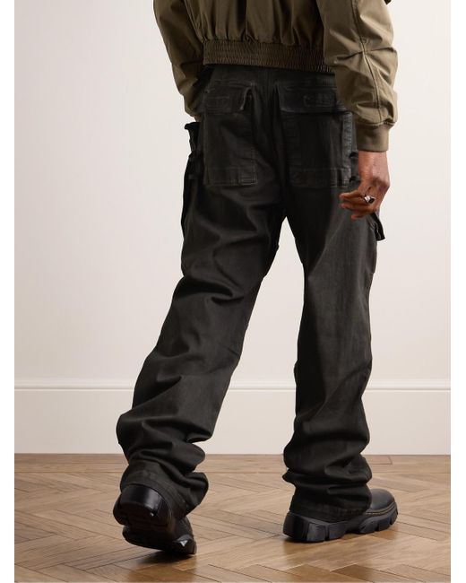 Rick Owens Black Stefan Straight-leg Cargo Jeans for men