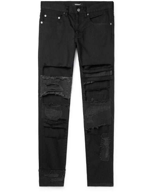 Undercover Black Scab Skinny-fit Distressed Jeans for men
