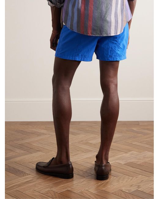 Alex Mill Blue Straight-Leg Nylon Shorts for men
