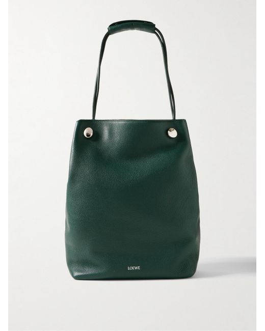Loewe Pebble Tote aus vollnarbigem Leder in Green für Herren