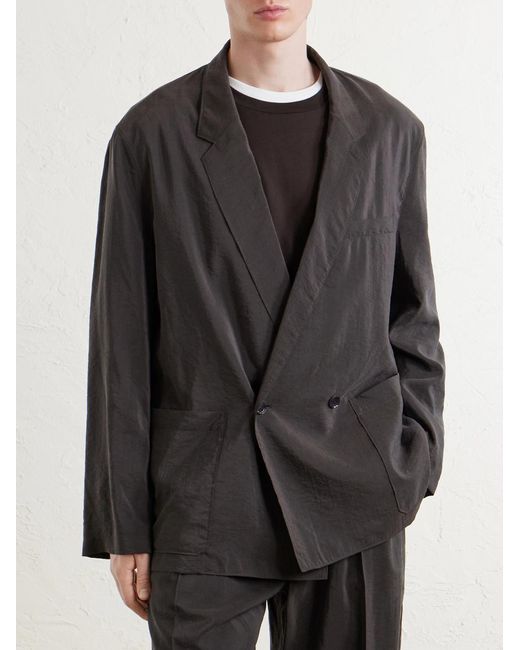 Lemaire Black Silk-Blend Suit Jacket for men