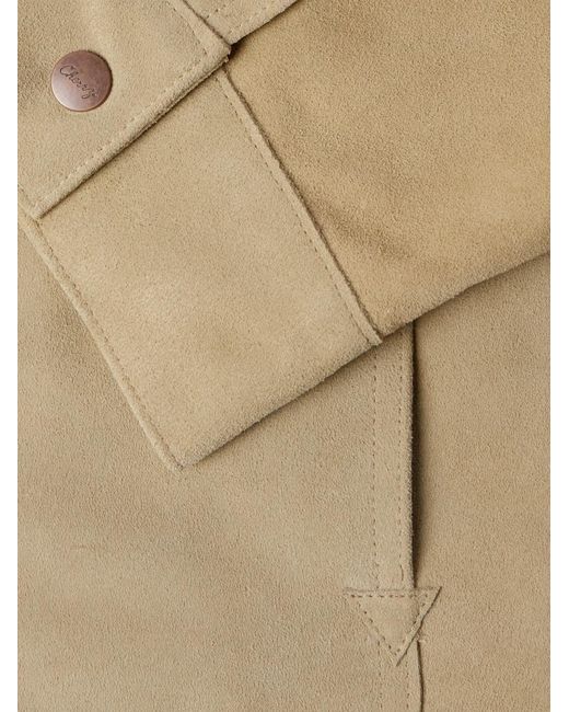 CHERRY LA Natural Suede Trucker Jacket for men