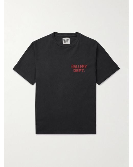 GALLERY DEPT. Black Souvenir Logo-print Cotton-jersey T-shirt for men