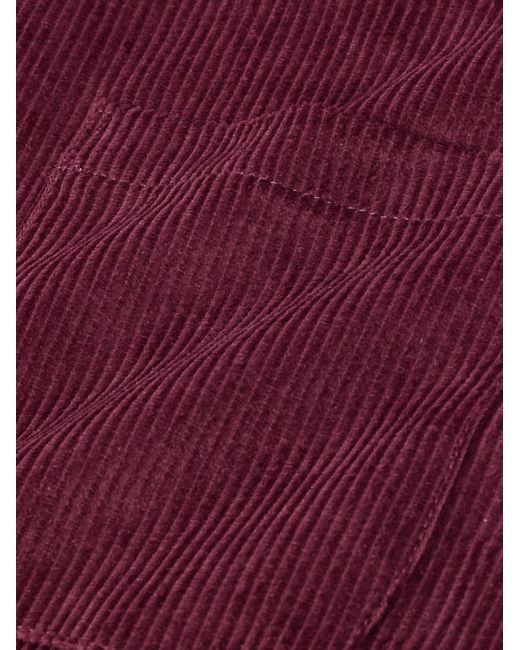 Portuguese Flannel Purple Lobo 2.0 Button-down Collar Cotton-corduroy Shirt for men