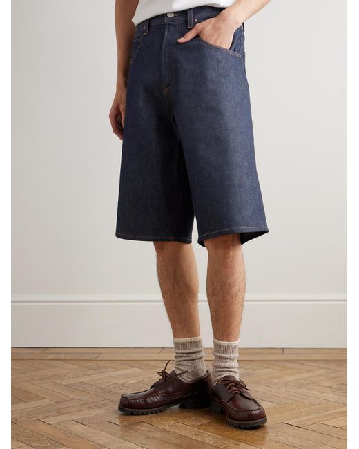 Agolde Blue Fusion Wide-Leg Denim Shorts for men